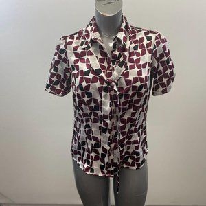 Cleo Peties Women's White Squared Coloured Pattern